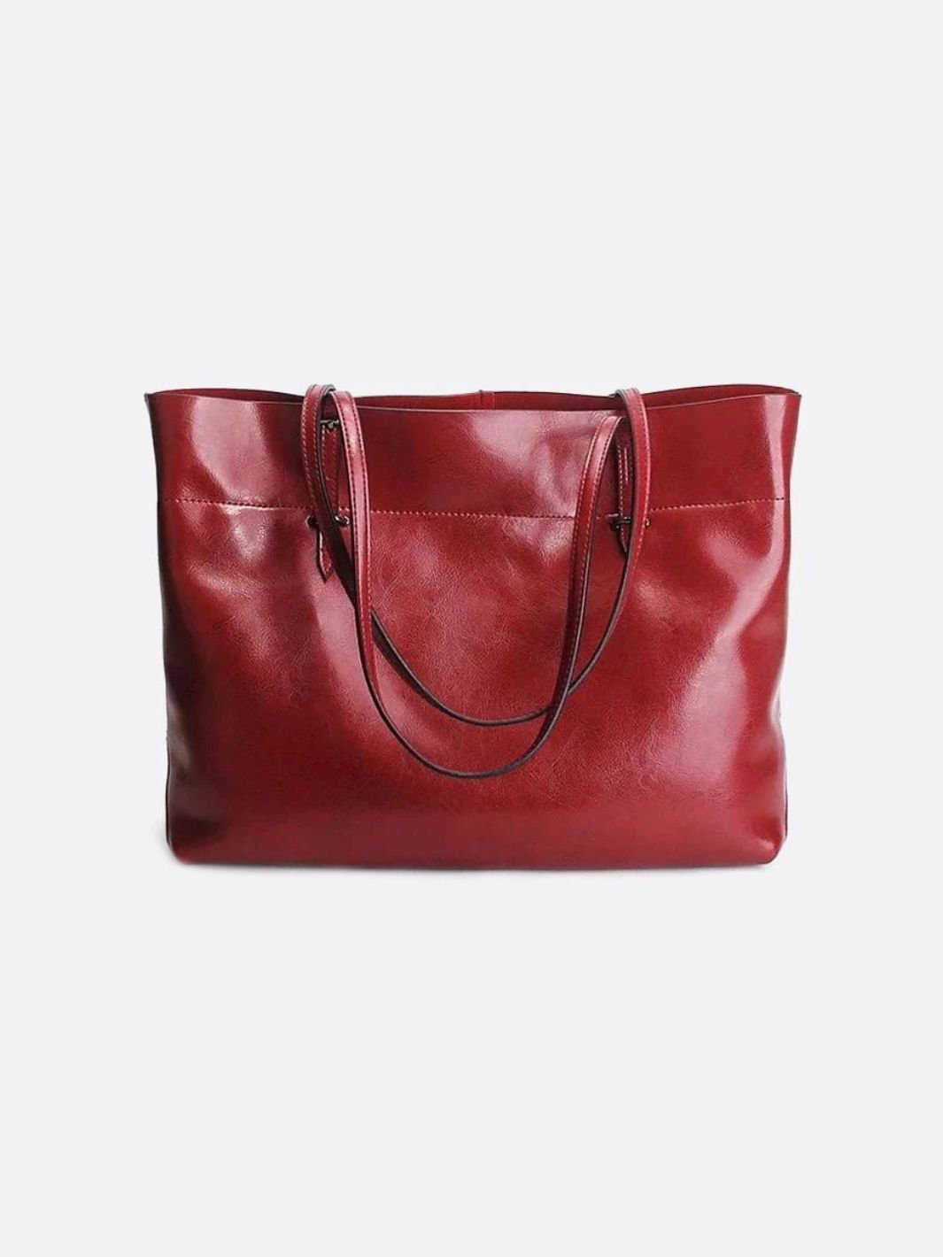 cabas cuir rouge