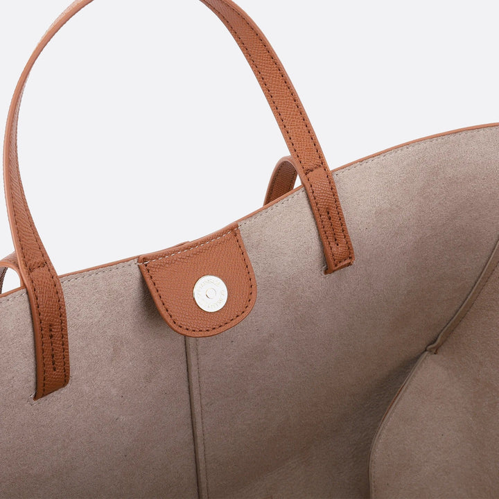 Large leather tote bag