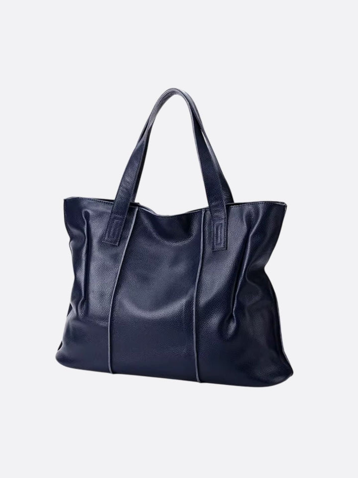 sac cuir bleu marine