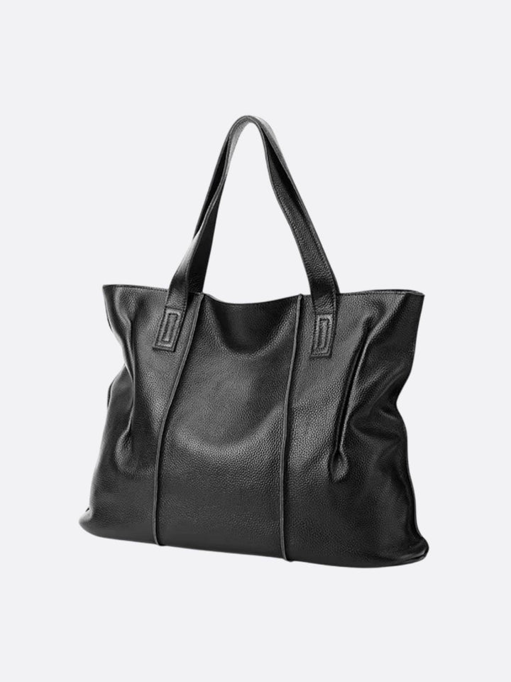 grand sac cabas cuir noir femme