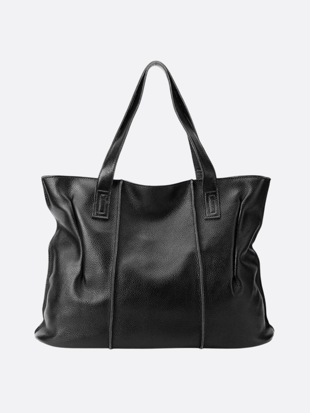 grand sac cabas cuir noir