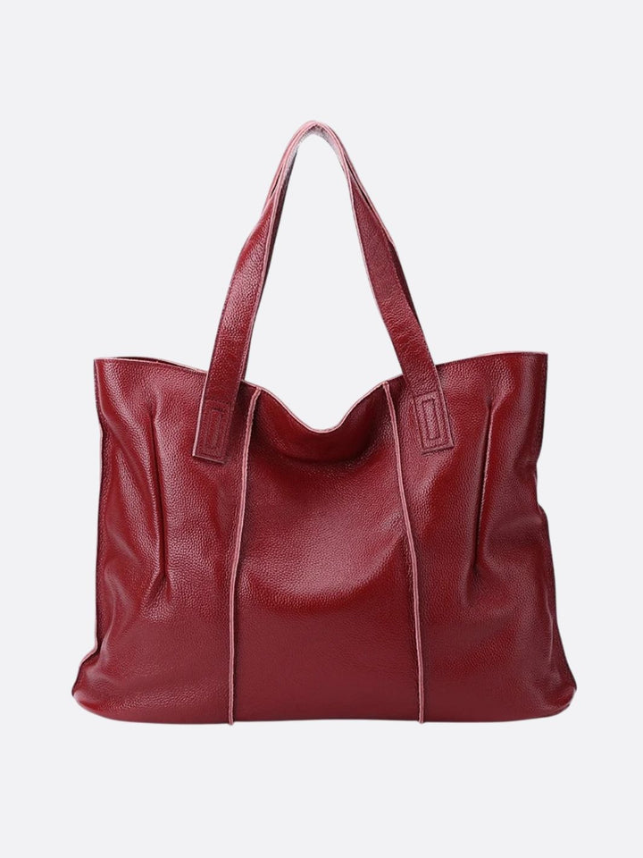 grand sac cuir rouge