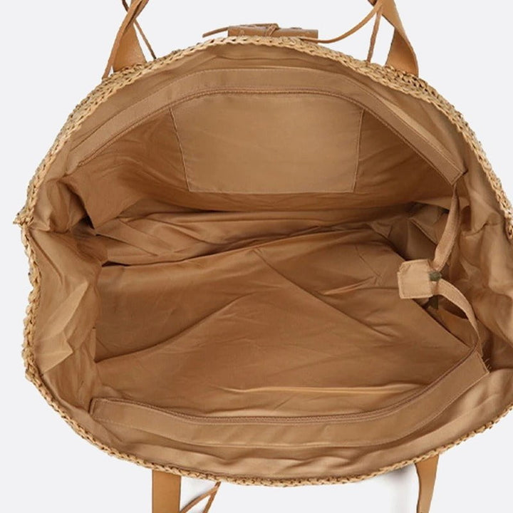 Large straw tote bag