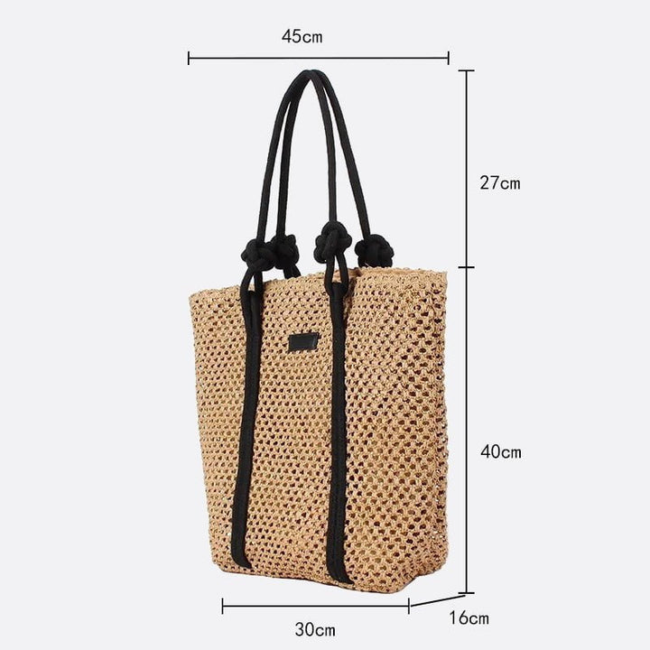 Large Woven Straw Tote Bag