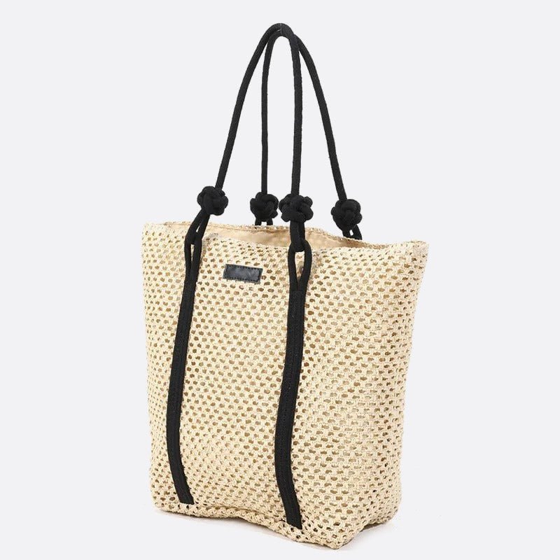 sac paille blanc