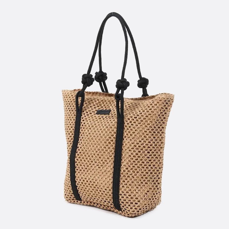 sac paille beige