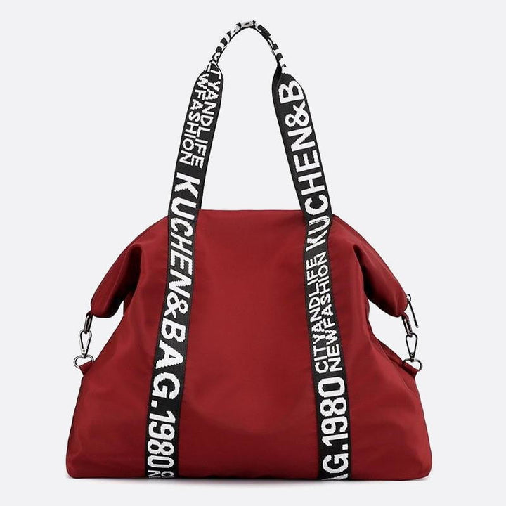 grand sac épaule nylon rouge