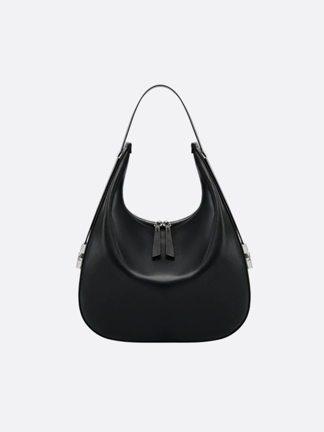 grand sac demi-lune cuir noir