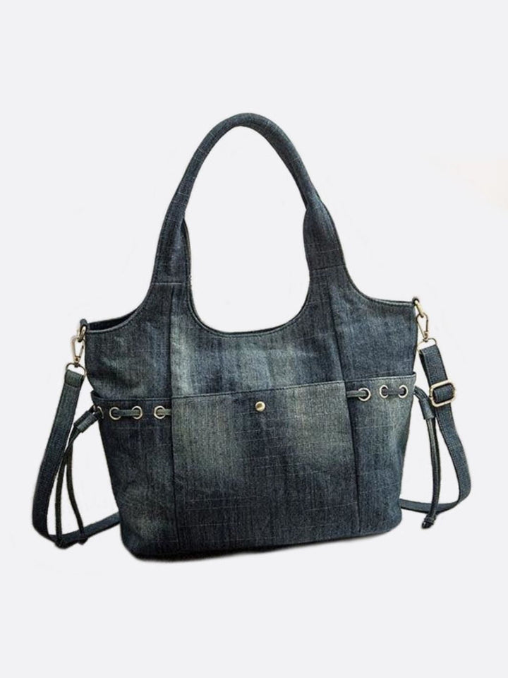 Grand sac jeans bleu marine