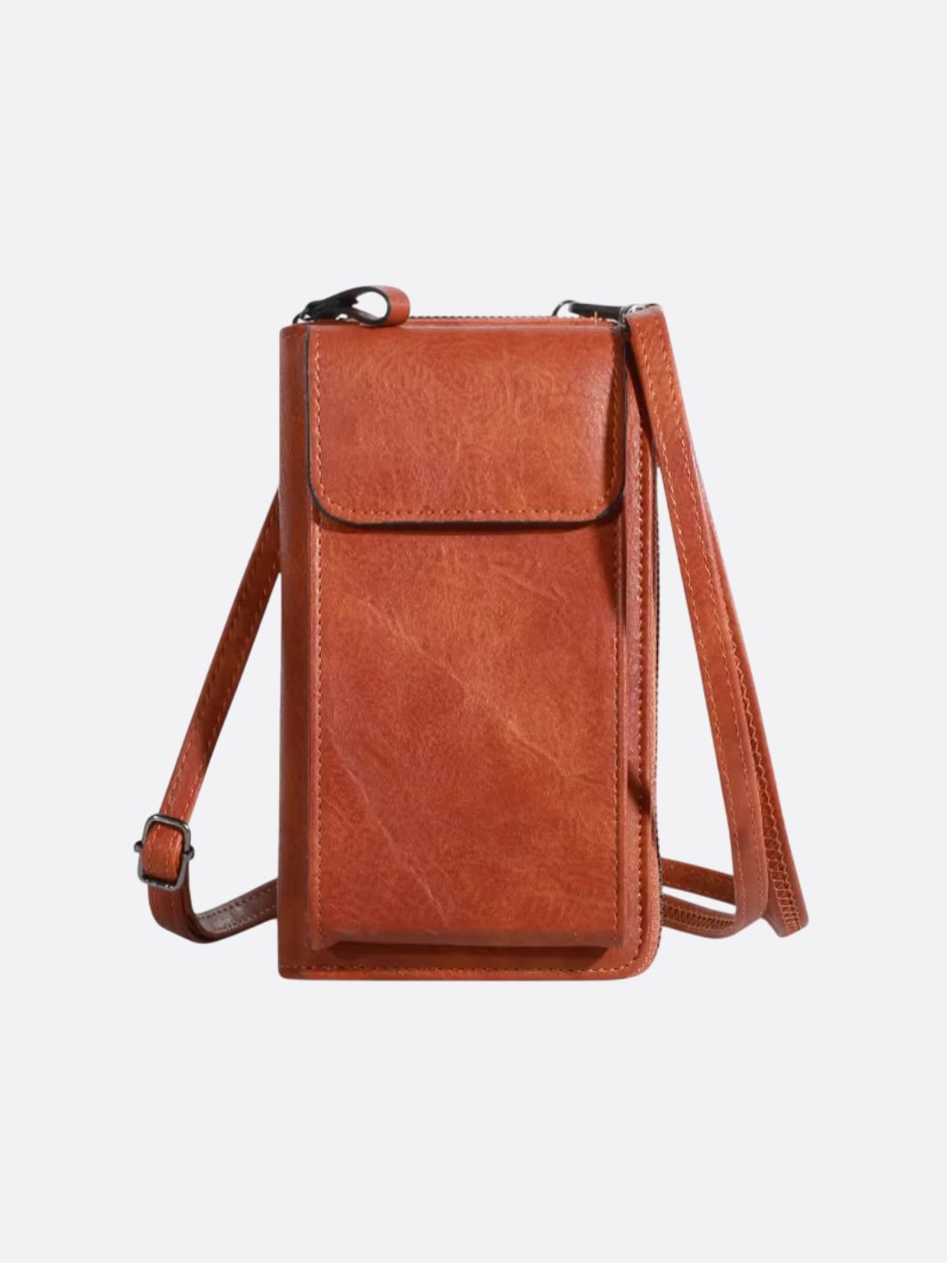 mini sac à bandoulière pour téléphone et cartes camel