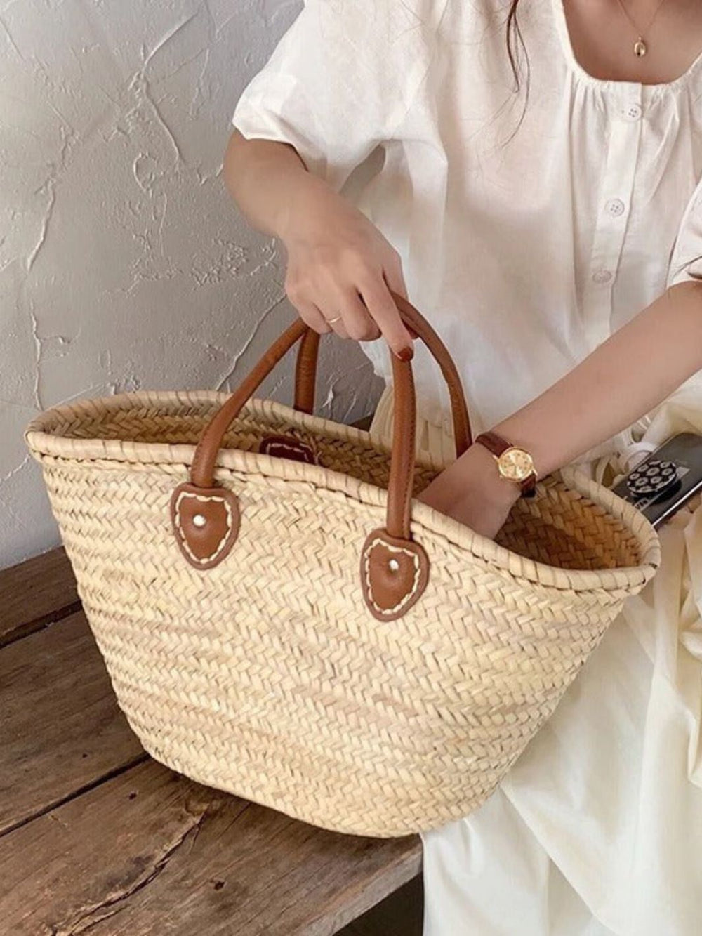 sac panier osier