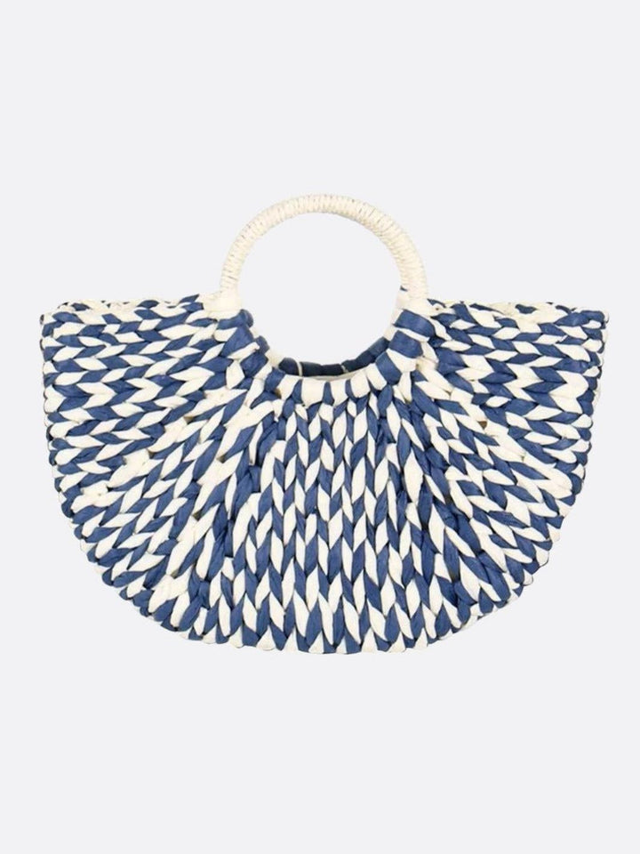 panier osier bleu