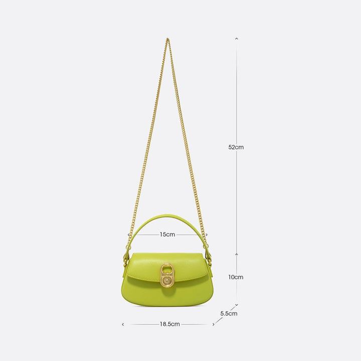 sac a main cuir vert jaune