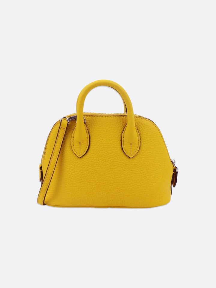 petit sac à main cuir jaune