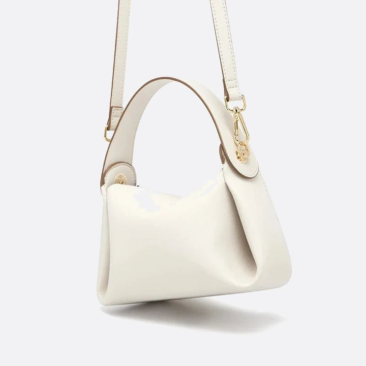 petit sac à main cuir blanc avec bandoulière