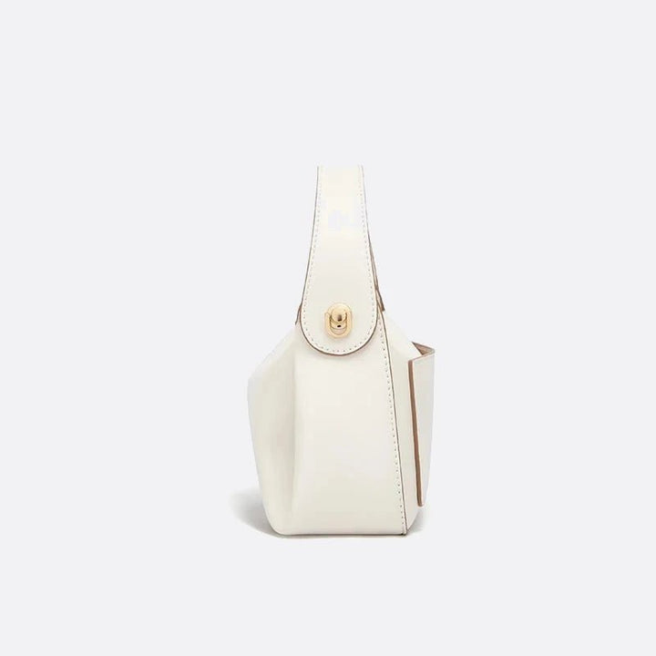 Small White Leather Handbag