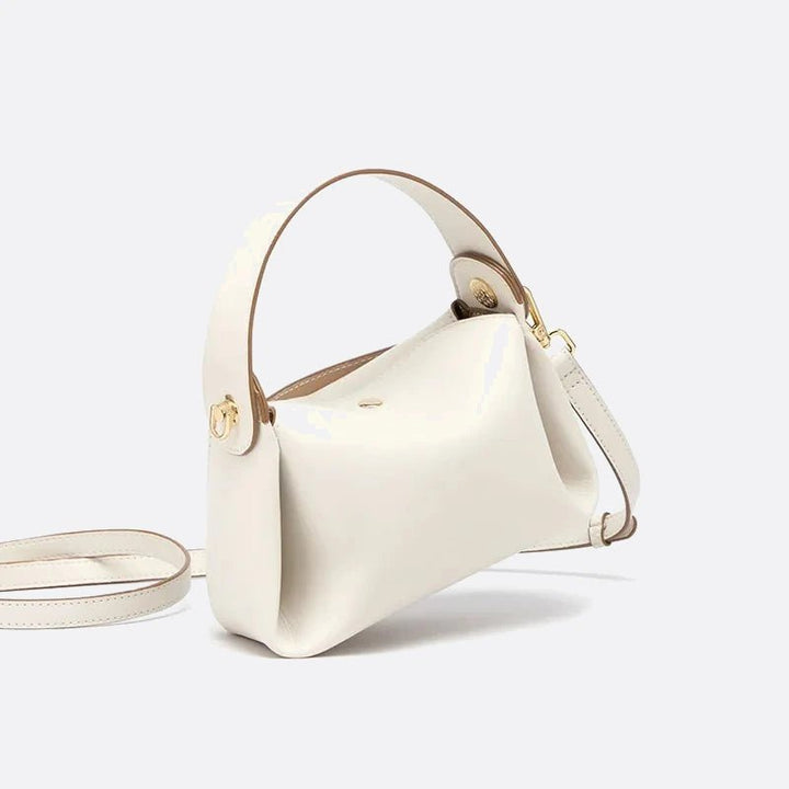 Small White Leather Handbag