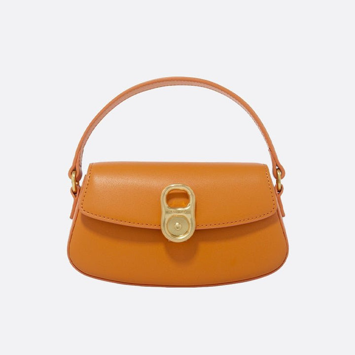 petit sac à main cuir orange