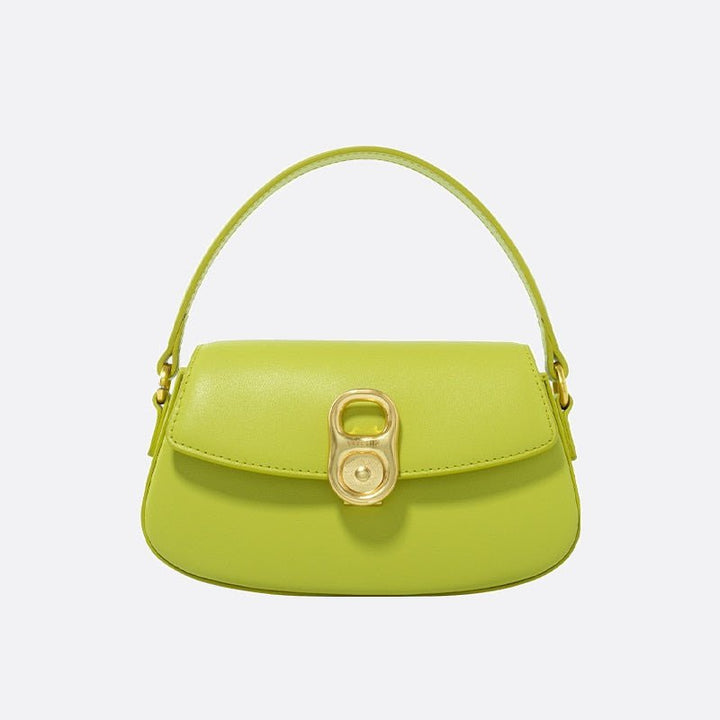 petit sac à main cuir vert jaune