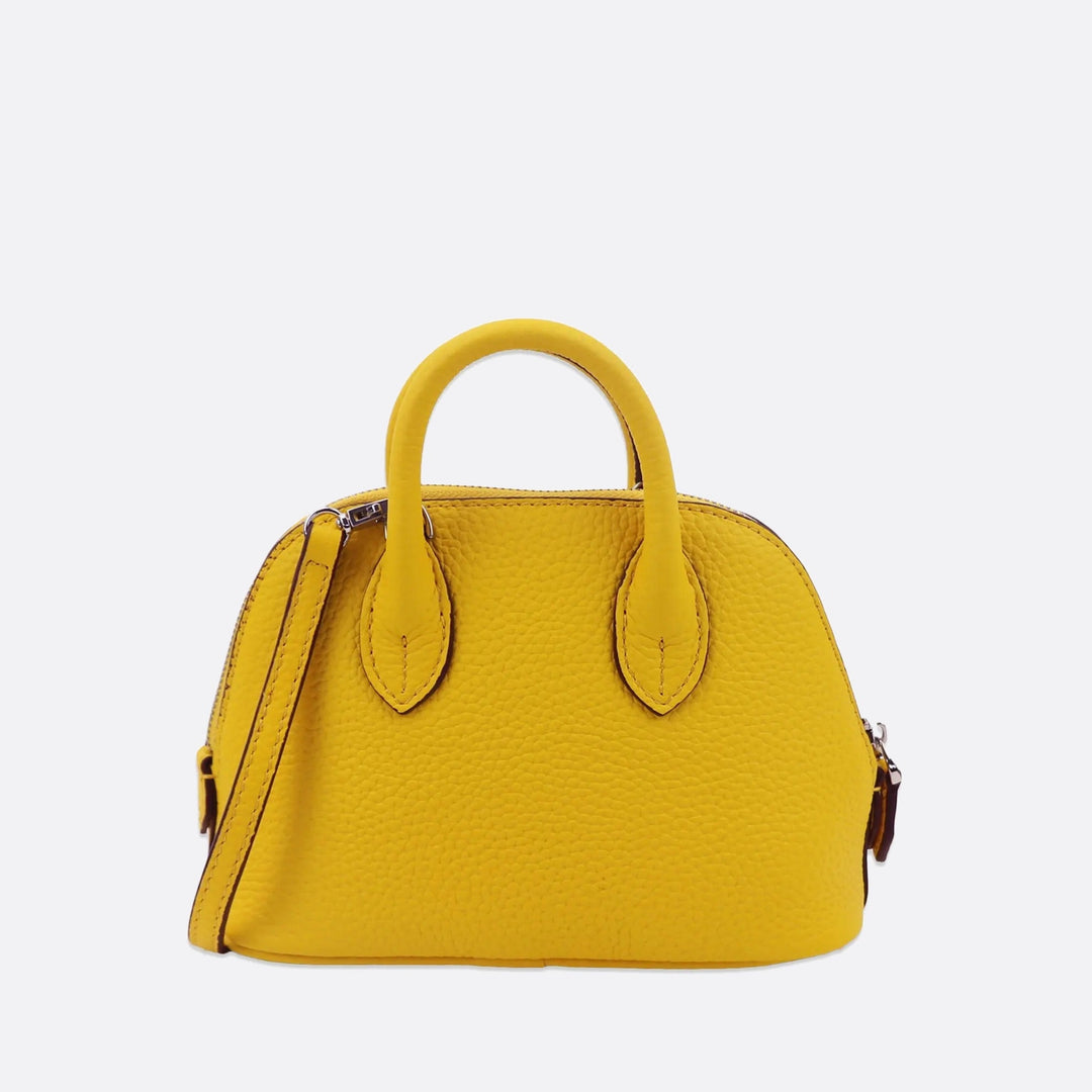 petit sac à main cuir bandoulière jaune