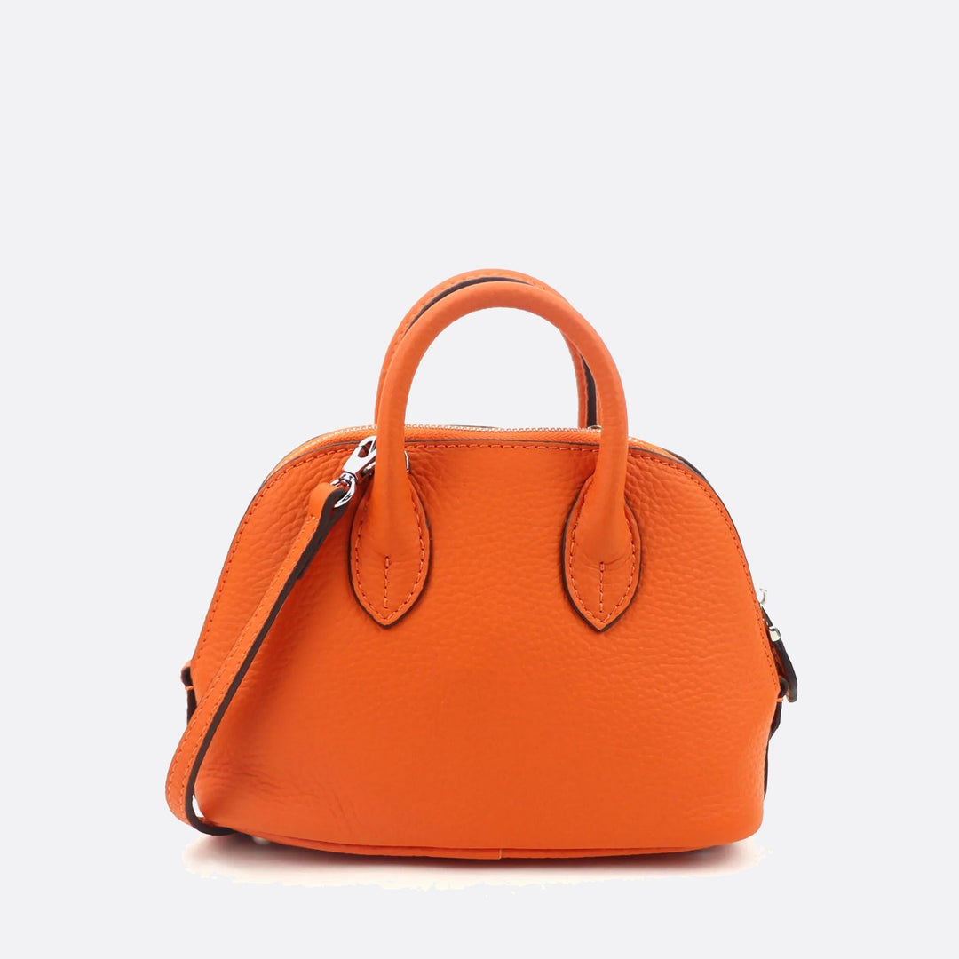 petit sac à main cuir bandoulière orange