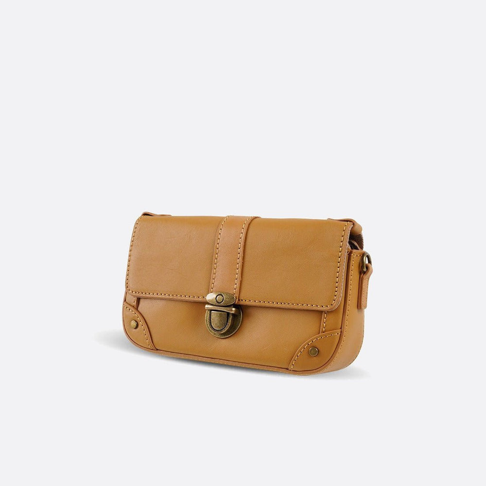 petit sac bandoulière cuir camel femme