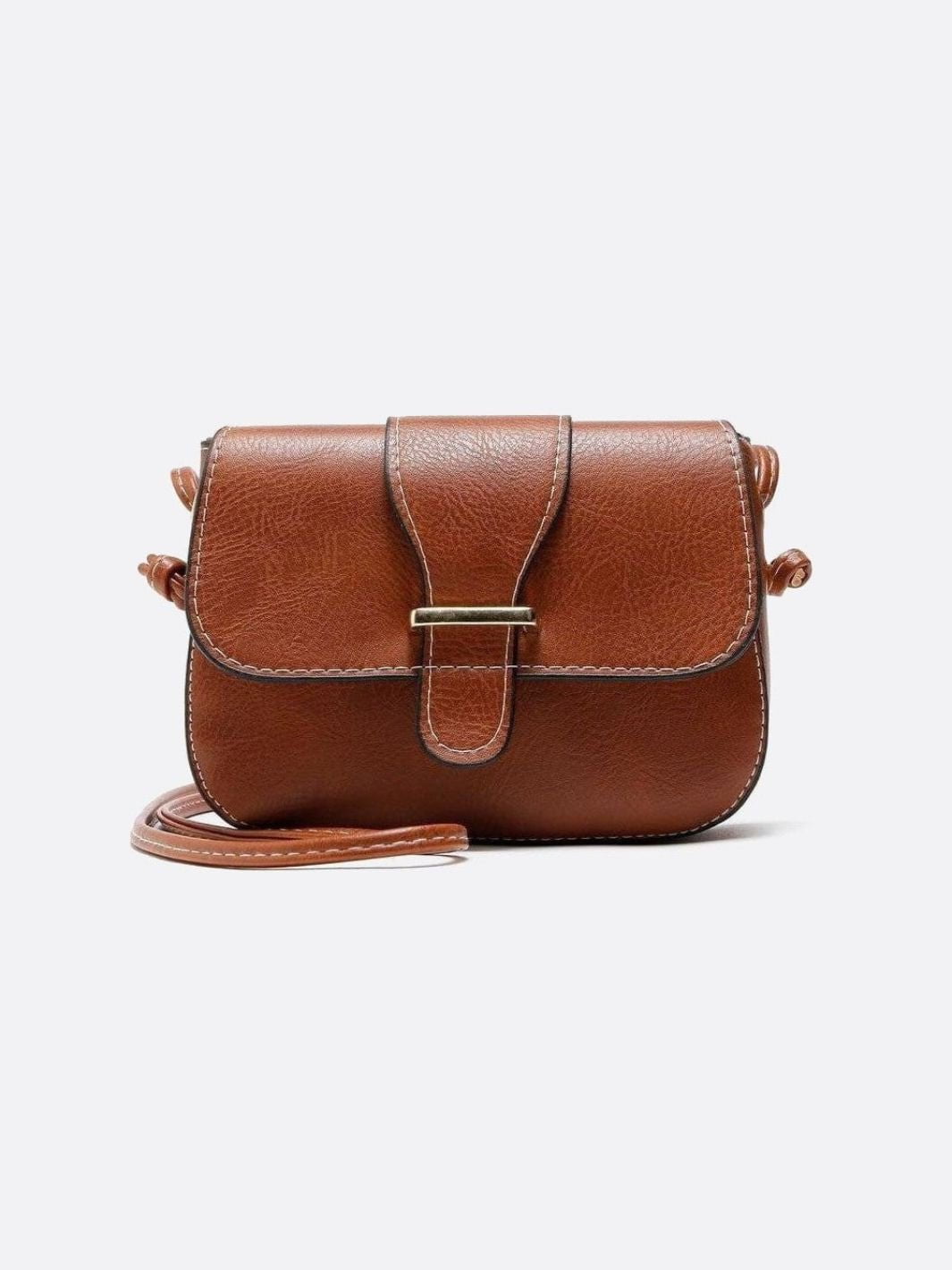 Petit sac bandoulière cuir marron clair