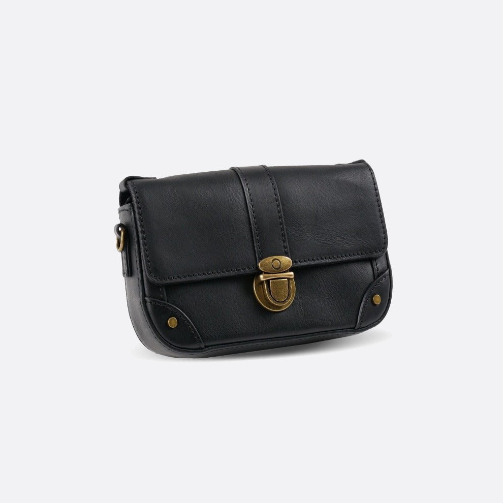 petit sac bandoulière cuir noir femme