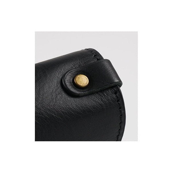Small black leather shoulder bag