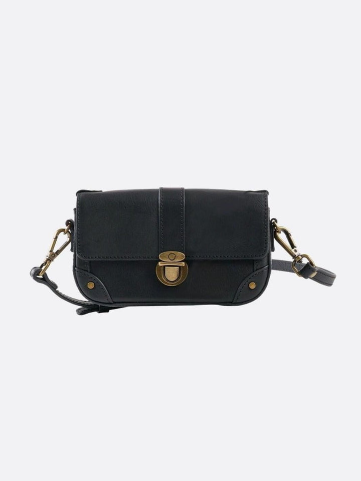 Petit sac bandoulière cuir noir