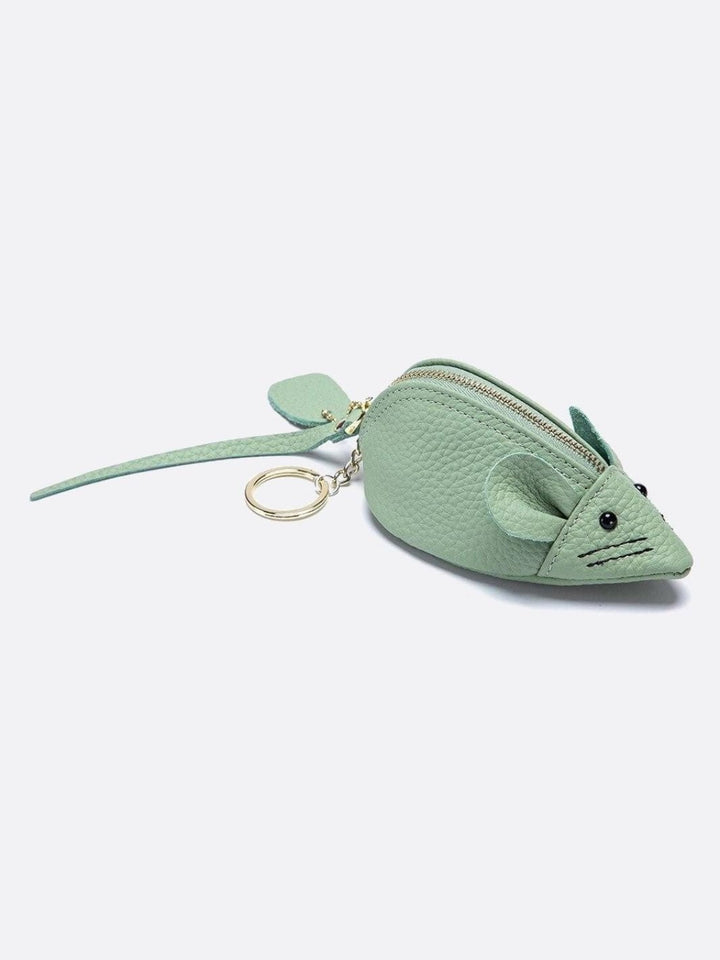 porte-monnaie souris vert pastel