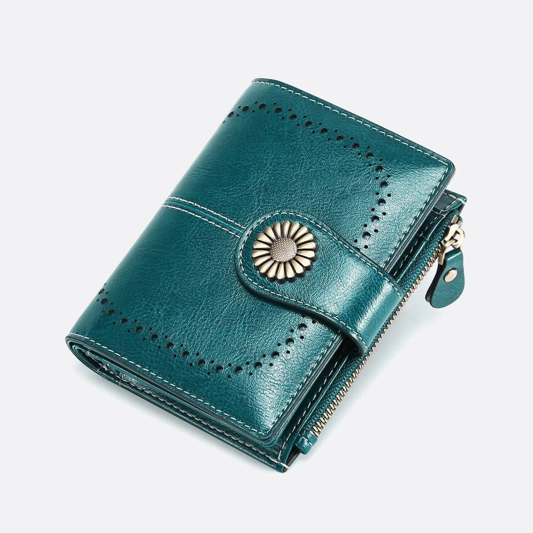 portefeuille femme cuir bleu