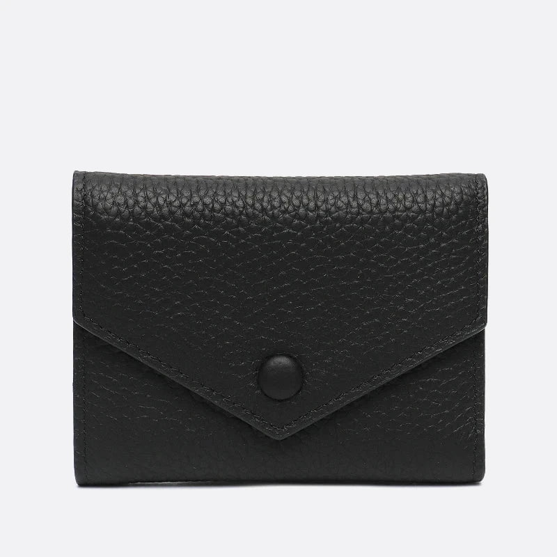 portefeuille cuir 3 volets noir