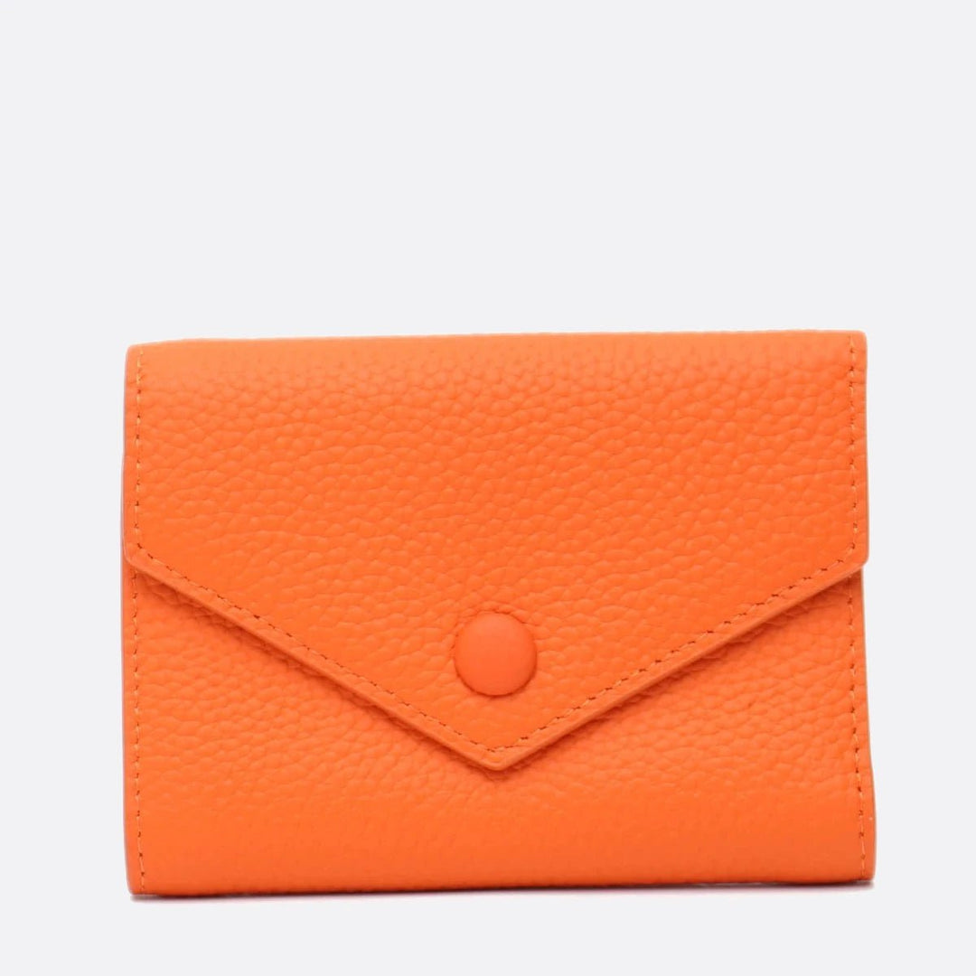 portefeuille cuir 3 volets orange