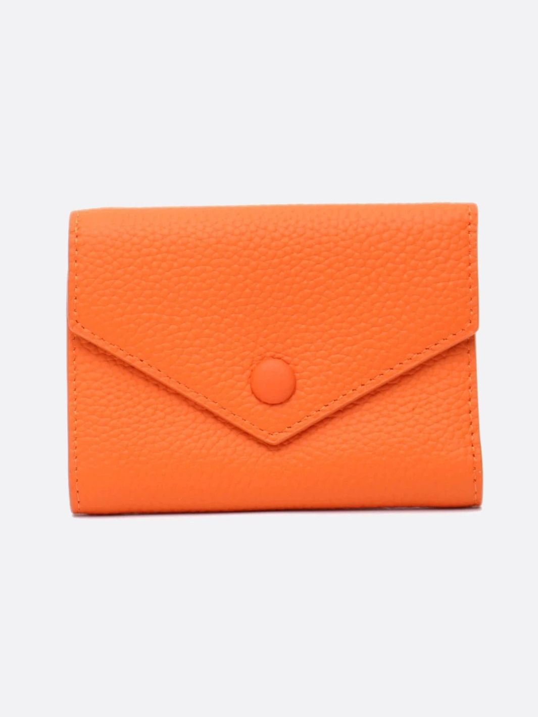 portefeuille cuir 3 volets orange