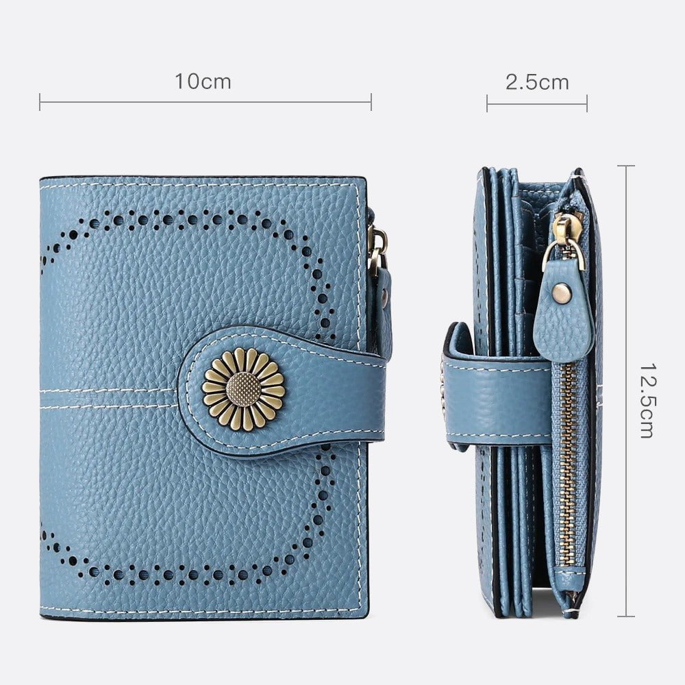 Blue Leather Wallet 