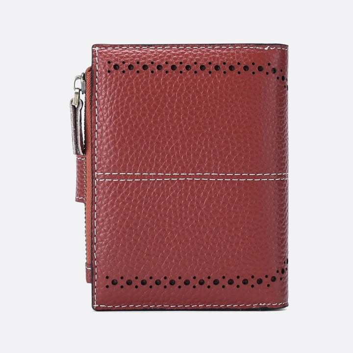 Cartera de cuero roja