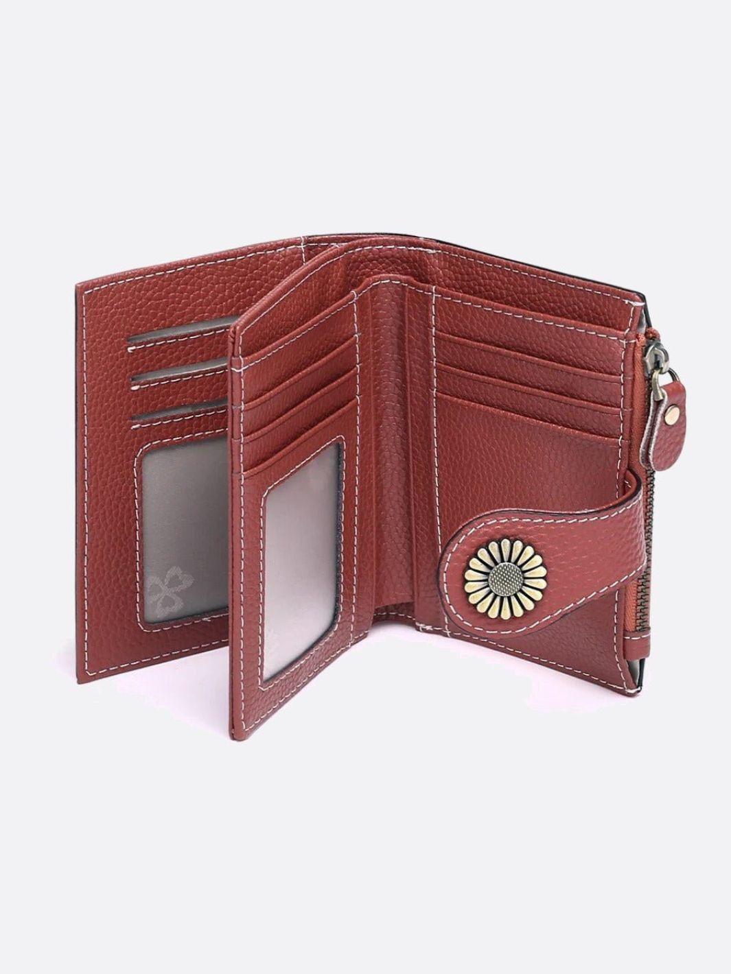 portefeuille cuir rouge femme