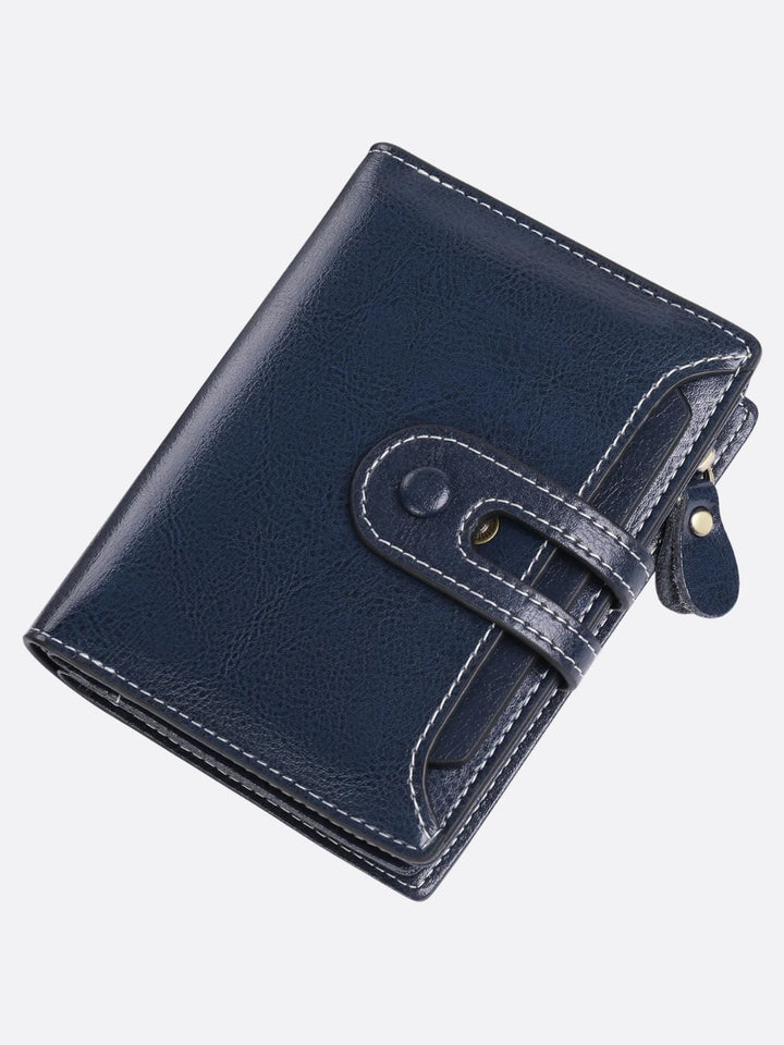 portefeuille cuir bleu marine