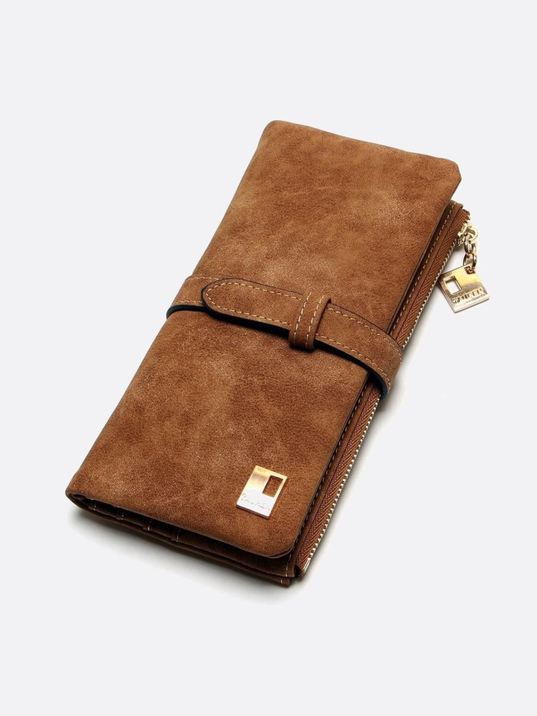 portefeuille nubuck camel