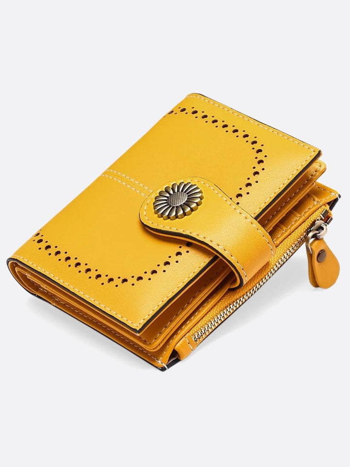 portefeuille femme jaune moutarde