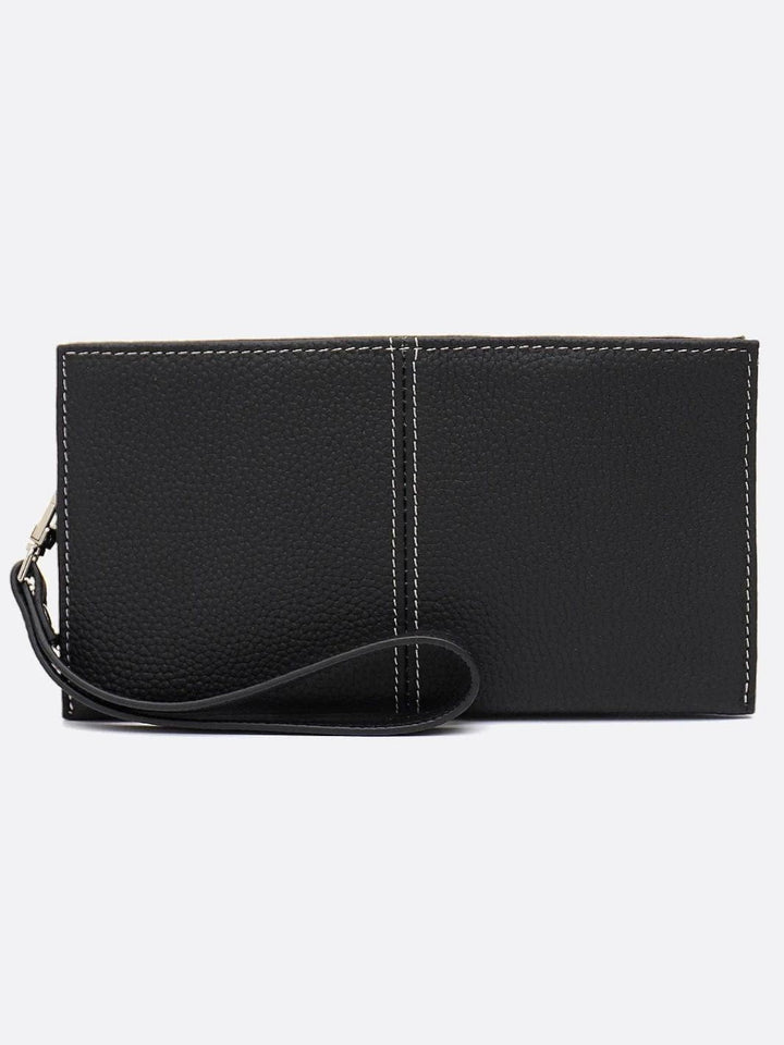 portefeuille long cuir noir