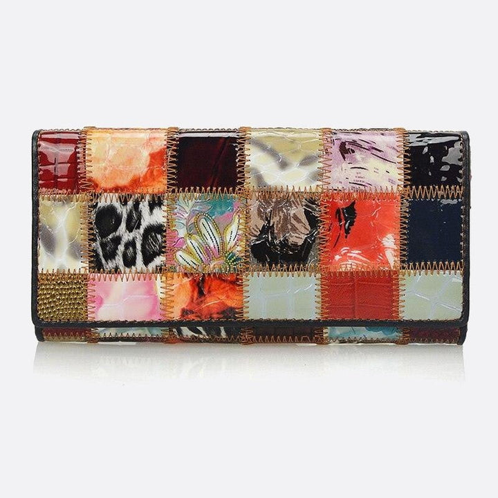 portefeuille patchwork carré femme