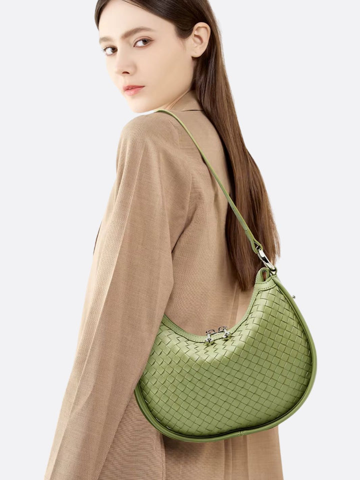 sac cuir tressé bandoulière