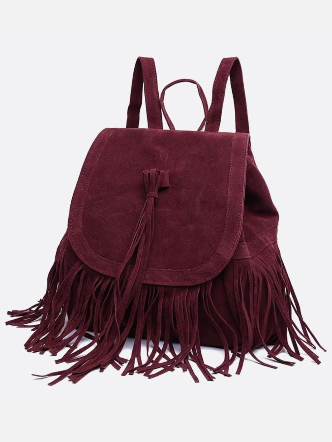 Sac à dos daim bordeaux