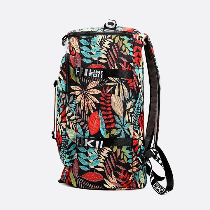 Leaf pattern backpack