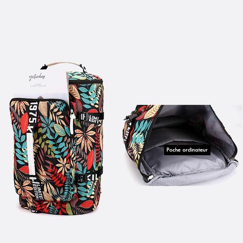 Leaf pattern backpack