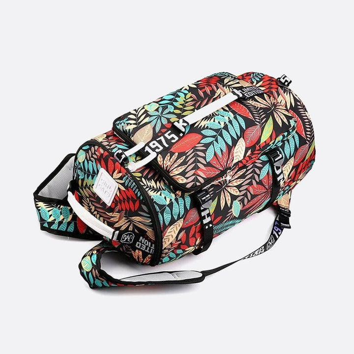 Leaf pattern backpack