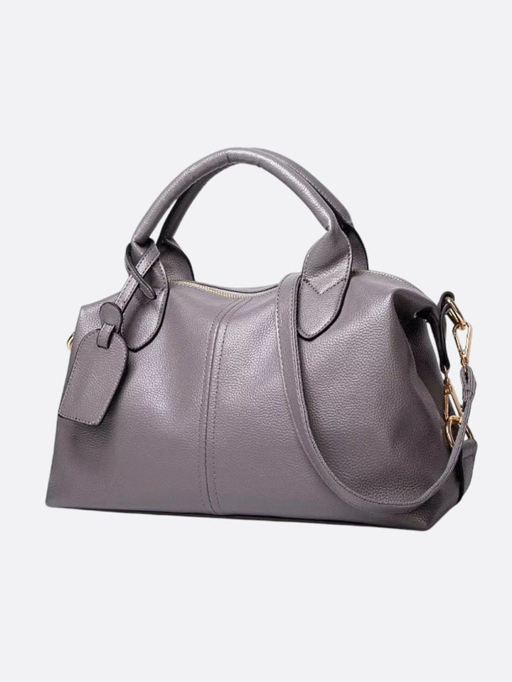 sac à main cuir gris femme