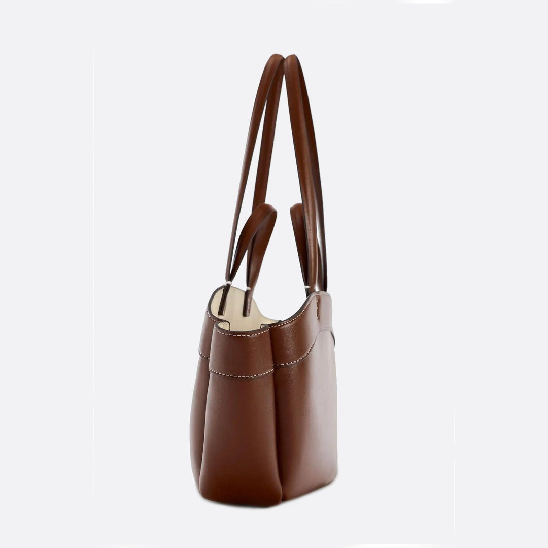 Bolso tote de piel